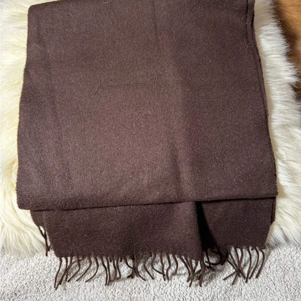 Vintage Mila Schon Embroidery Logo Scarf Muffler